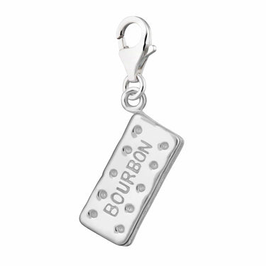 Silver Bourbon Biscuit Charm | Silver Biscuit Jewellery | Lily Charmed