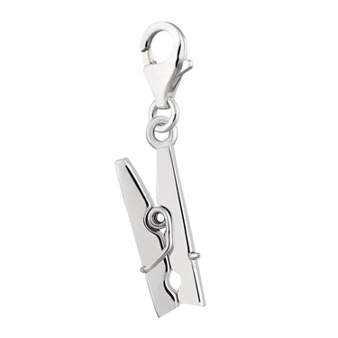 Silver Clothes Peg Charm | Silver Charms by Lily Charmed