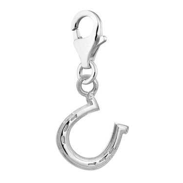 Silver Lucky Horseshoe Charm - Lily Charmed