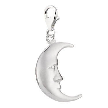 Silver Moon Charm | Celestial Charm for Bracelet | Lily Charmed