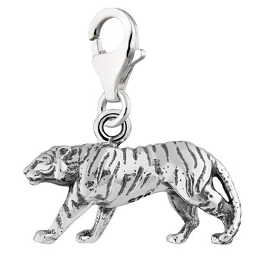 Silver Tiger Animal Charm - Lily Charmed