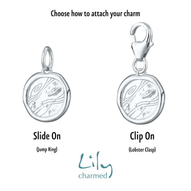 Silver Manifest Trust Charm | Manifest Charm Jewellery | Lily Charmed