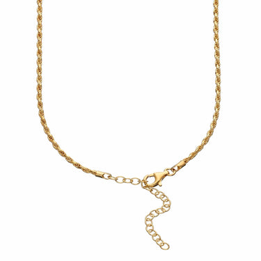 Gold Plated Twisted Rope Chain Necklace by Lily Charmed