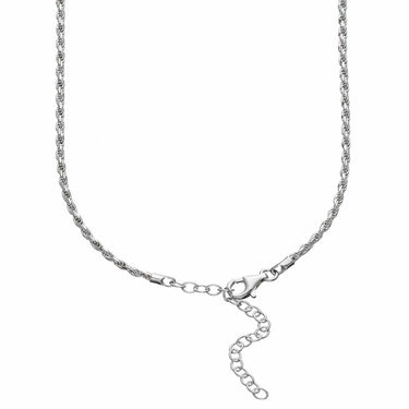 Silver Twisted Rope Chain Necklace by Lily Charmed