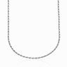 Silver Twisted Rope Chain Necklace by Lily Charmed