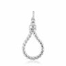 Silver Twisted Teardrop Charm Lock by Lily Charmed