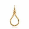 Gold Plated Twisted Teardrop Charm Lock by Lily Charmed