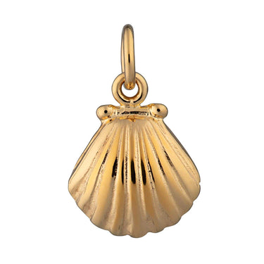 Gold Plated Clam Shell Charm - Lily Charmed