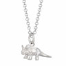 Silver Triceratops Dinosaur Charm Necklace | Lily Charmed