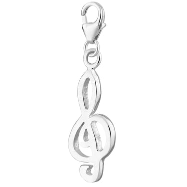 Silver Treble Clef Clip on Charm by Lily Charmed