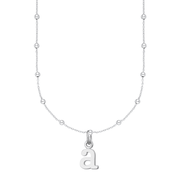 Silver Satellite Chain Initial Necklace Lily Charmed
