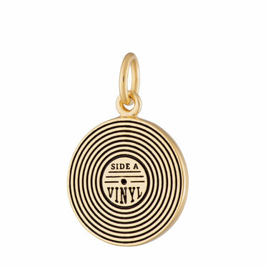 Gold Plated Vinyl Record Charm by Lily Charmed