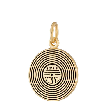 Gold Plated Vinyl Record Charm for Charm Bracelet | Lily Charmed