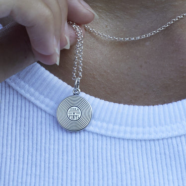 Silver Vinyl Record Necklace by Lily Charmed