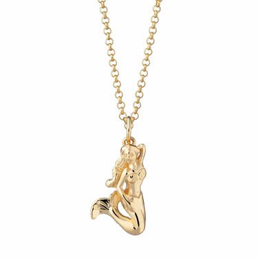 Gold Plated 3D Mermaid Necklace | Lily Charmed