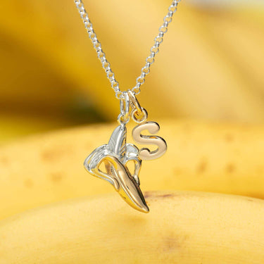 Silver Banana Fruit Charm Necklace | Lily Charmed