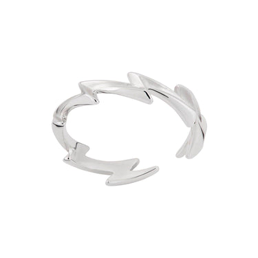 Silver Lightning Bolt Stacking Ring - Lily Charmed