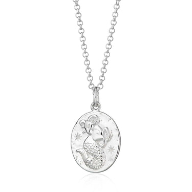 Silver Capricorn Zodiac Necklace - Lily Charmed