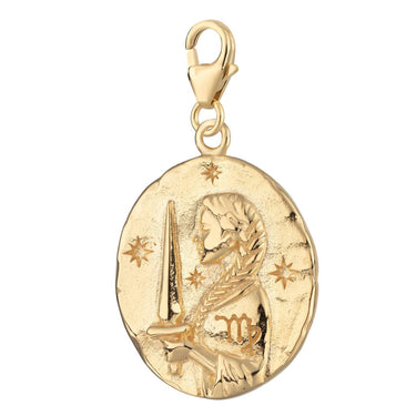 Gold Plated Virgo Zodiac Charm - Lily Charmed